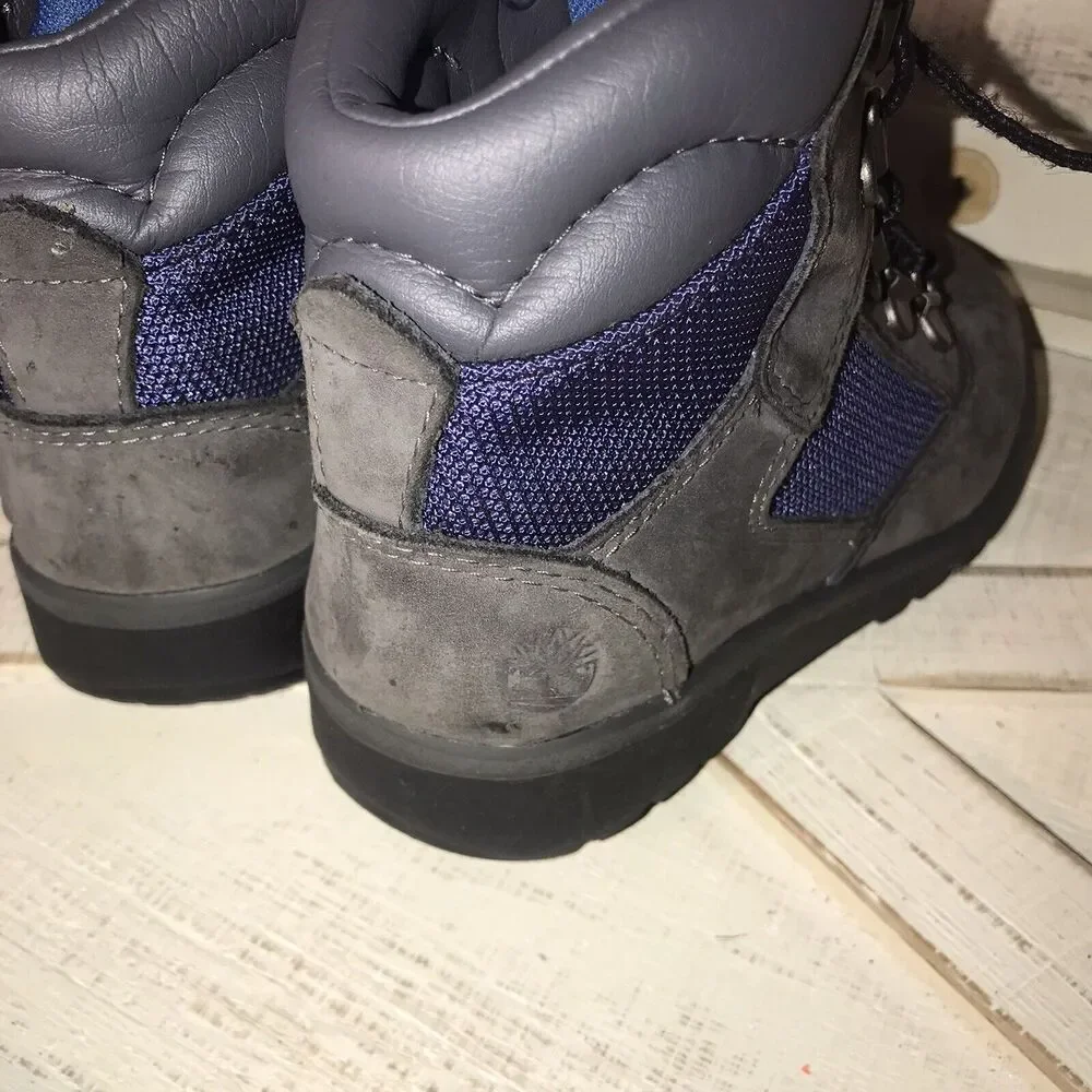 Timberland Field Boot Mid Little Kid / Toddler Shoes Grey-Black Size 11.5